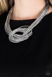 Knotted Knockout - Silver Paparazzi  Accessories