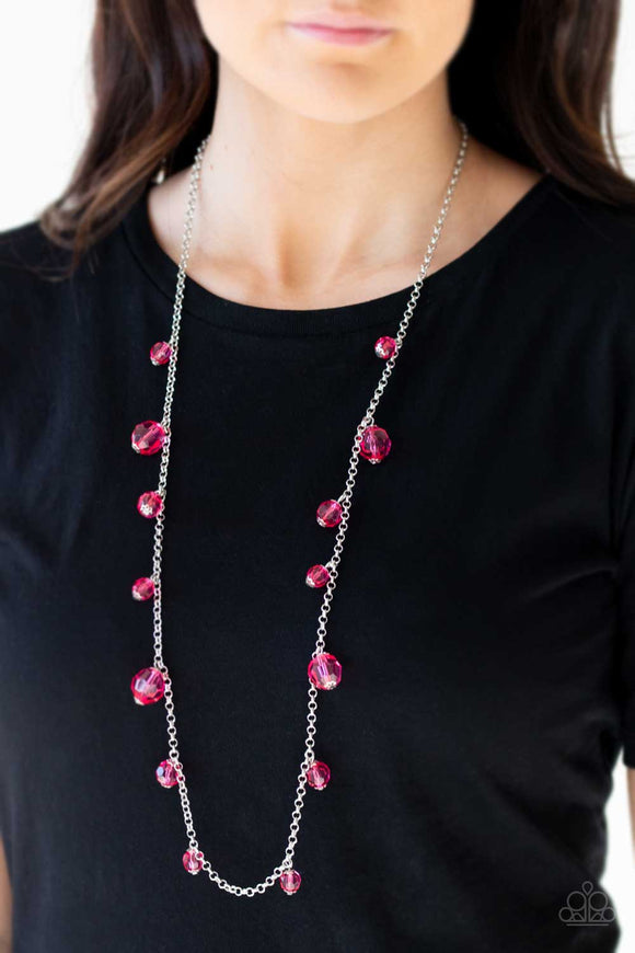 GLOW-Rider - Pink Necklace