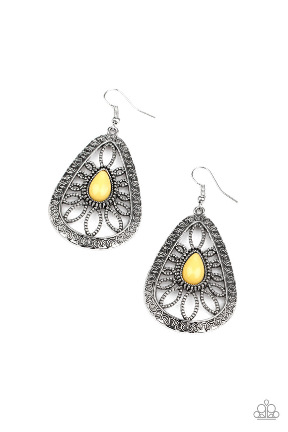 Floral Frill - Yellow Earring