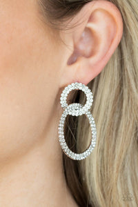 Intensely Icy - White Earrings
